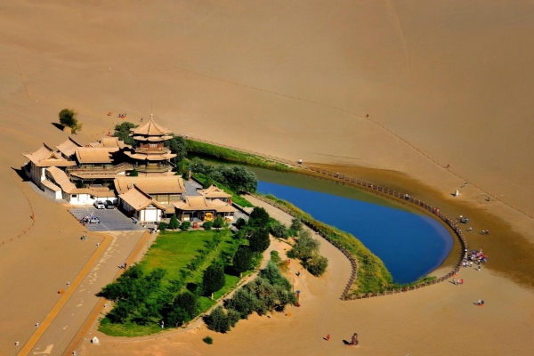 Mingsha Mountain and Crescent Lake