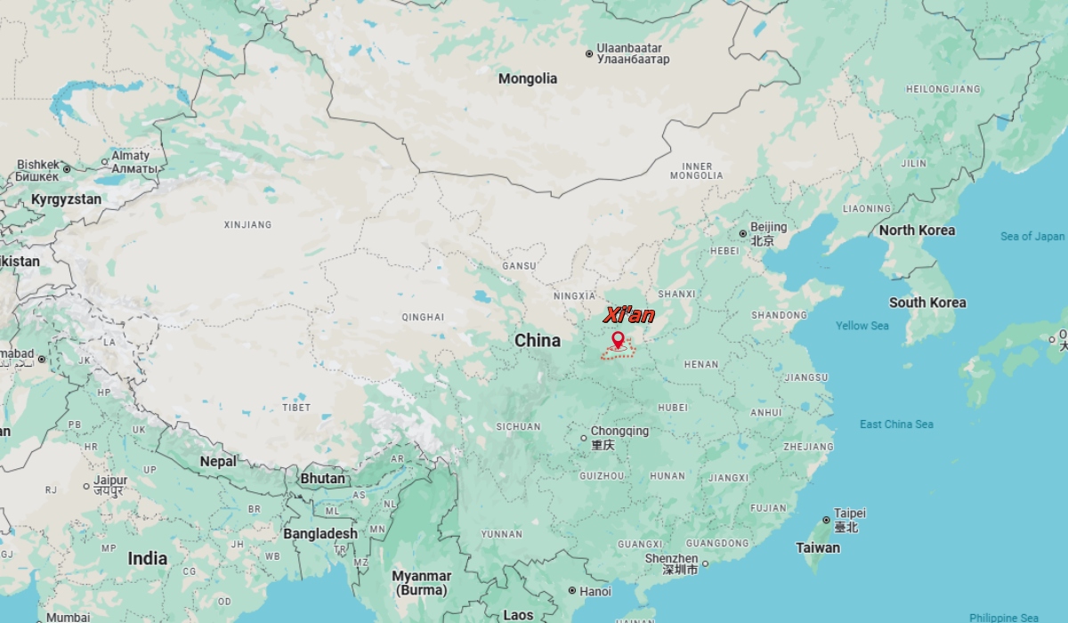 Xi'an's Location on Map