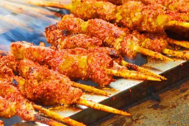 xinjiang kebab lam skewers